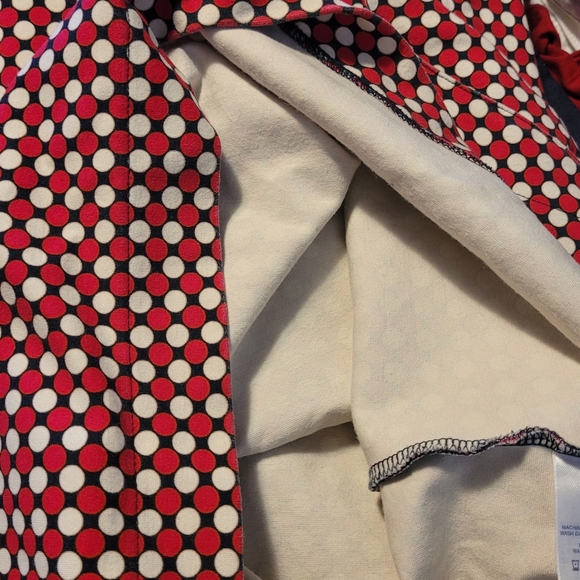 Lands' End midi fitted dress size 16 red and white polka dot - Picture 14 of 14
